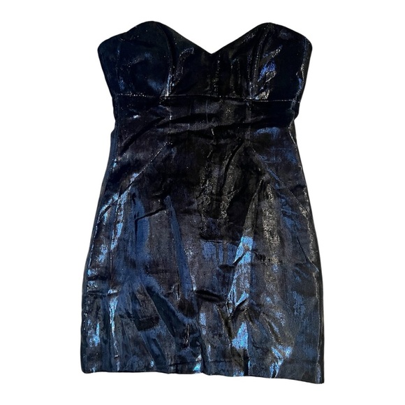One Teaspoon Music is Lethal Black Strapless Bodycon Mini Dress, size Small NWT - Picture 1 of 11